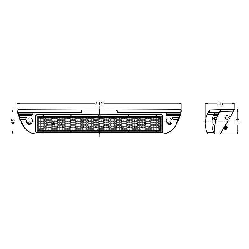 Surface Mounts 12inch 32W Angled LED Utility Flood Lights for Emergency, Utility and Leisure Vehicles