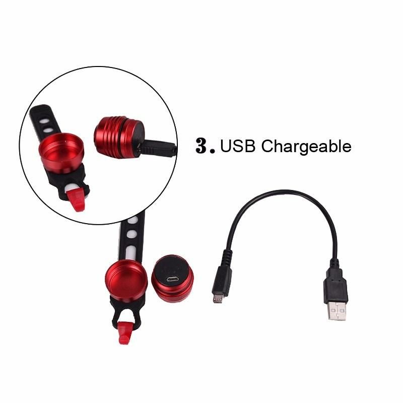 Mini Quick Release USB Rechargeable LED Bike Bicycle Front Rear Tail Side Light