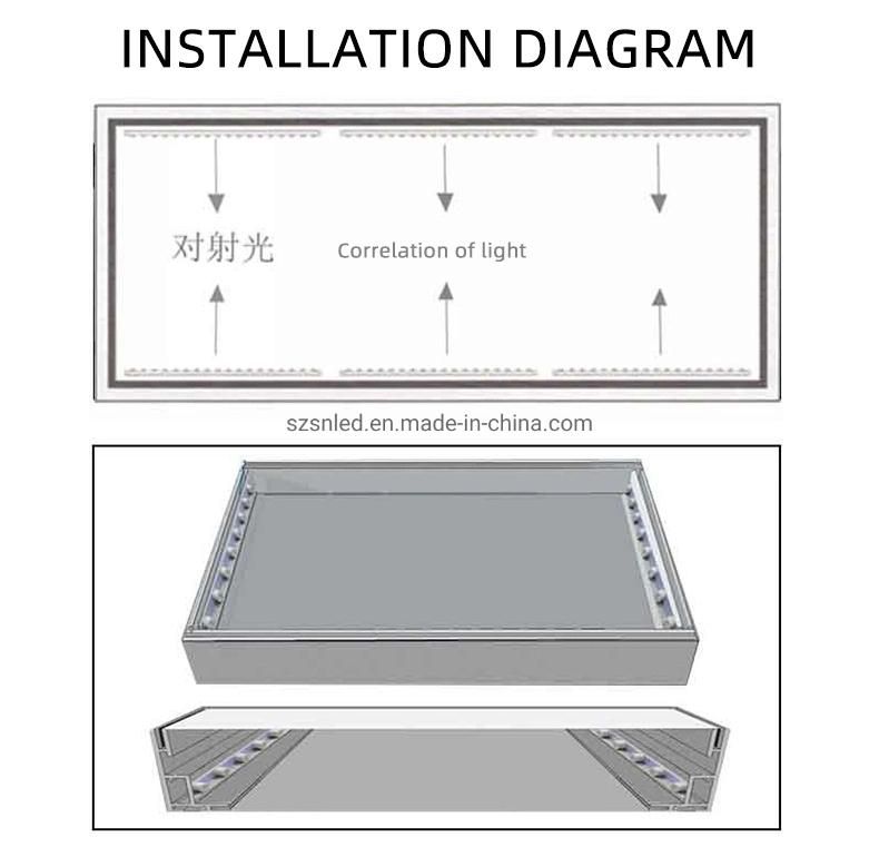 Custom Large Size Disassemble Portable Frameless Indoor Edge Lit Fabric LED Advertising Light Box
