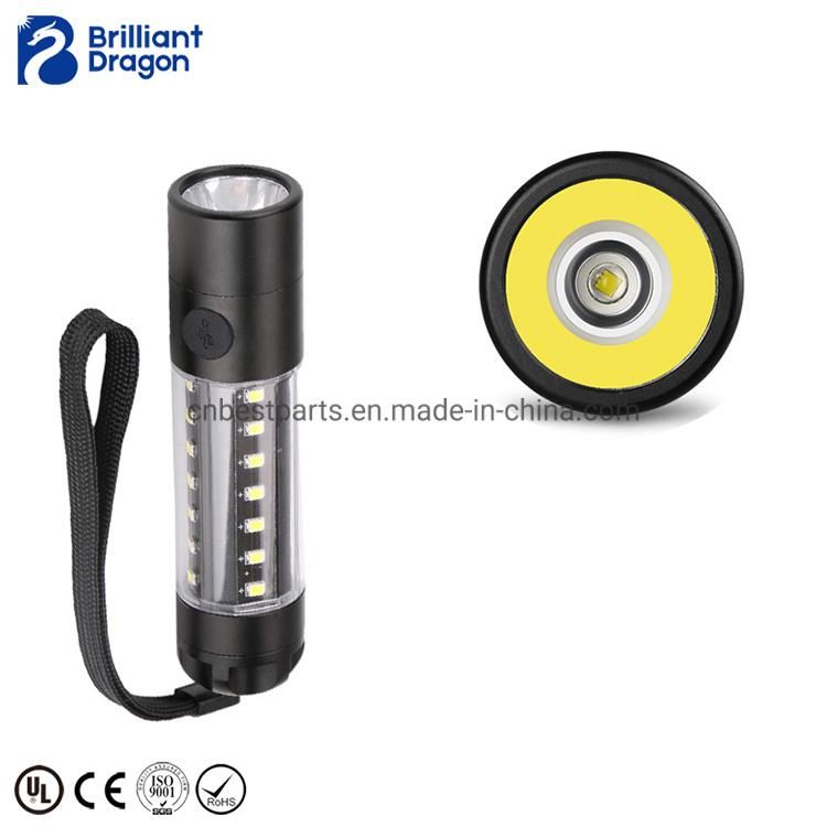 Wholesale SMD T6 LED Torch Lamp with 6 Flashing Mode Camping Rechargeable Torch Light Super Bright COB LED Waterproof Tactical Flashlight