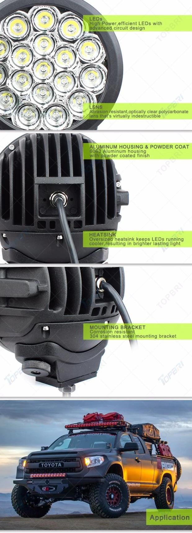 7" 90W CREE LED Flood Offroad Auto Truck Light