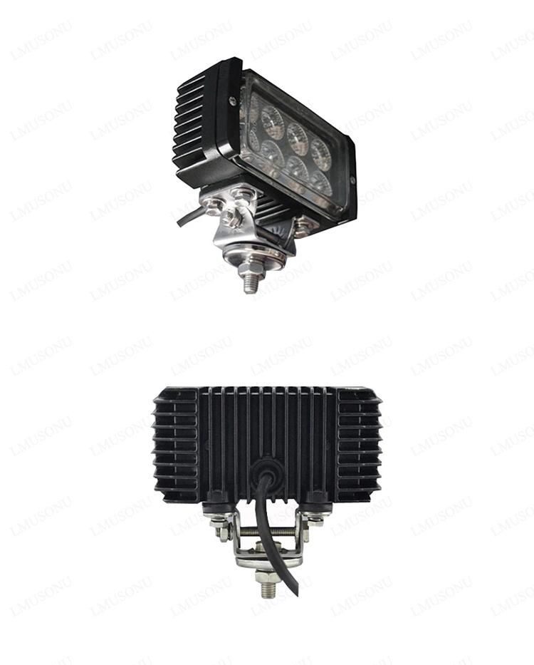 Square Waterproof Vehicle LED Work Light 12V 24W 4.5 Inch