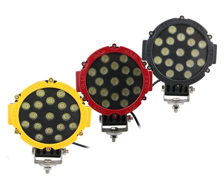 High Power 12V 24V Working Spot/Flood Driving Light for off Road ATV Truck Jeep 7" 51W LED Work Light