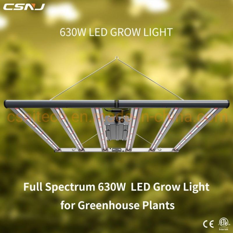 High Efficacy Spider LED Grow Light (G600-630W 1700umol/s) for Herbs Growing