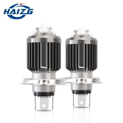 Haizg Motorcycle LED Handlebar End Turn Signal Light DC 12V White Yellow Flasher Marker Lamp