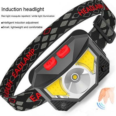 LED Rechargeable Head-Mounted Induction High-Quality Night Running Fishing Strong Light
