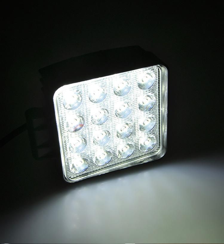 48W LED Work Light Square Spotlight 12V 24V Offroad LED Light for Truck Offroad 4X4 4WD Car SUV ATV