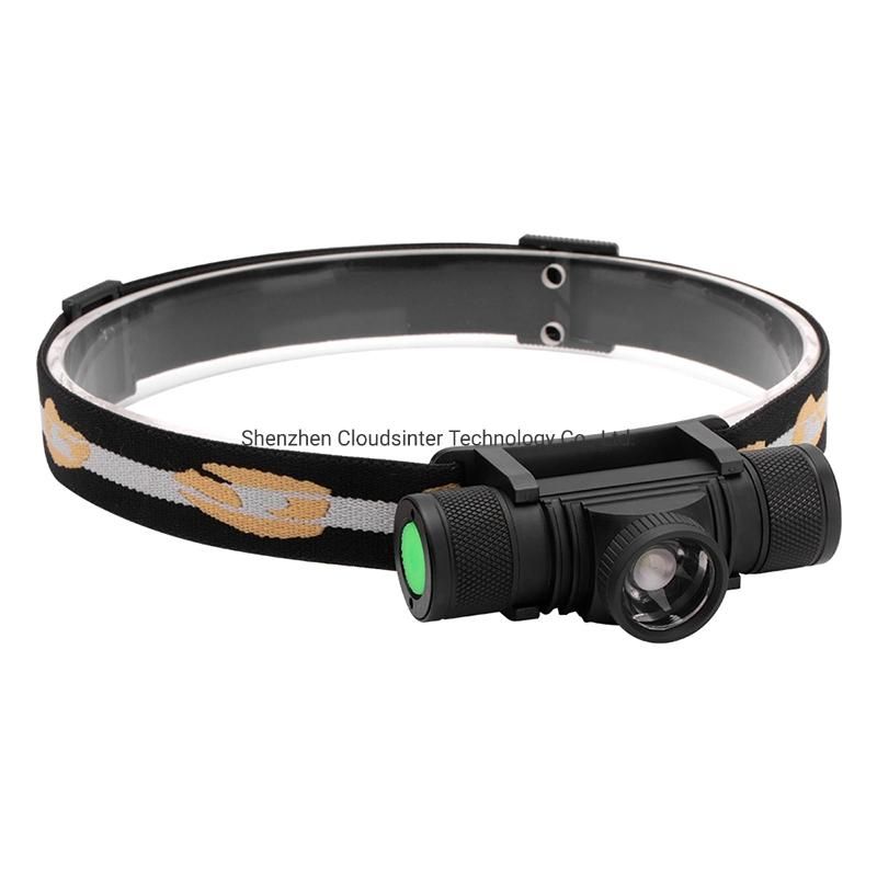 Hot Sale USB Rechargeable Battery Include LED Waterproof Shock Resistant Head Torch