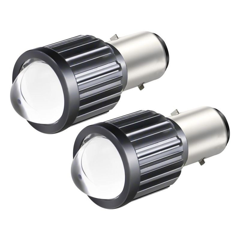 Dxz LED 30W Small Steel Cannon Spotlights Motorcycle Modified Lens Headlights H4 H6 Far and Near Beam Double Color Headlights
