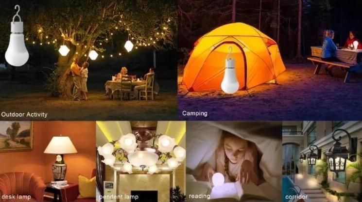 7W E27 Base Camping Multifunction LED Rechargeable Emergency Bulb