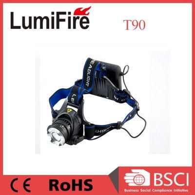 T90 Telescopic Outdoors Safetys Plastic Camping LED Headlamp