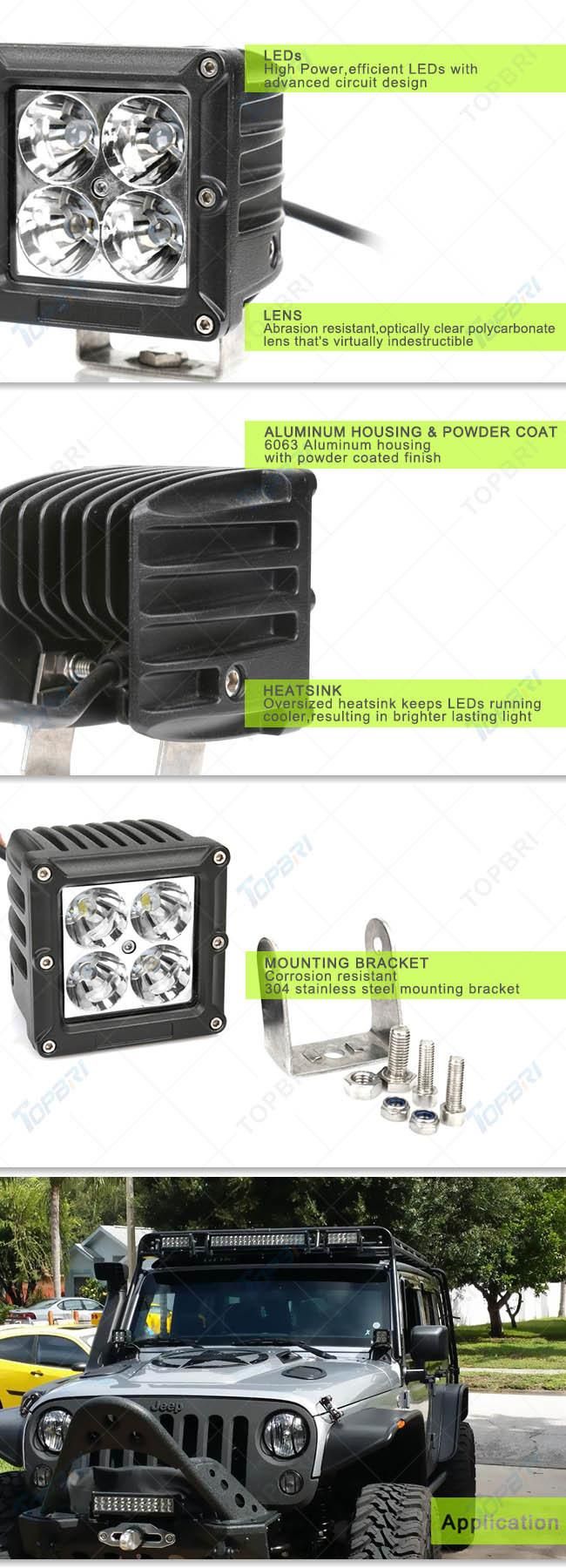 3inch off Road Square 20W LED CREE Work Light