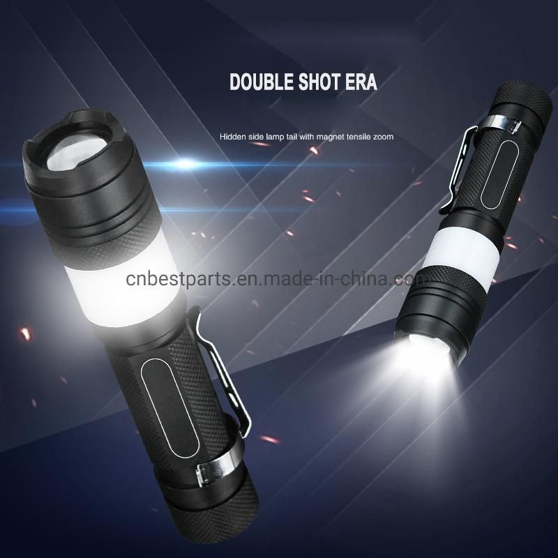 Wholesale USB Rechargeable Torch Lamp 5 Modes Zoomable LED Torch LED Light Lamp for Outdoor Camping Riding Portable LED Flashlight