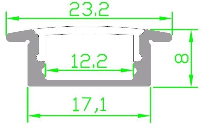 Recessed Aluminum Profile LED Linear Light (1708)