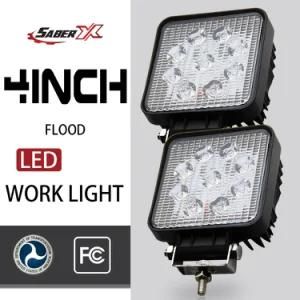 4 Inch 27W Waterproof Flood LED Work Light for off Road Vehicles