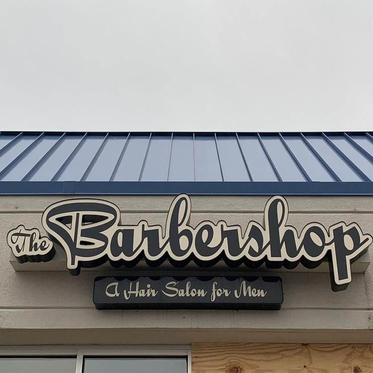 Illuminated Barber Advertising Signboard Restaurant Logo Letter Sign