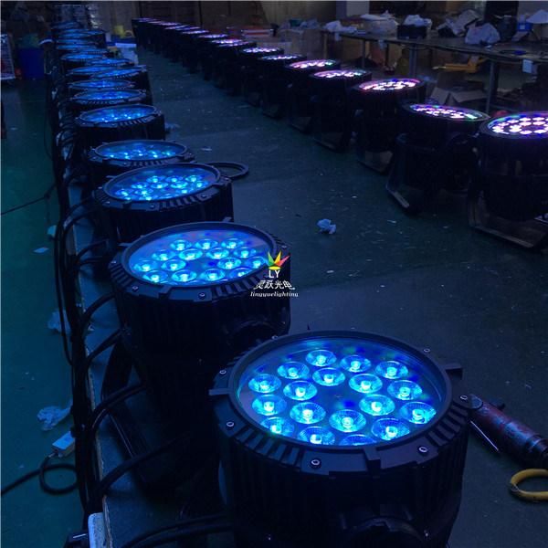 PAR 64 18X18W LED Light RGBWA UV 6in1 DMX512 LED PAR Can