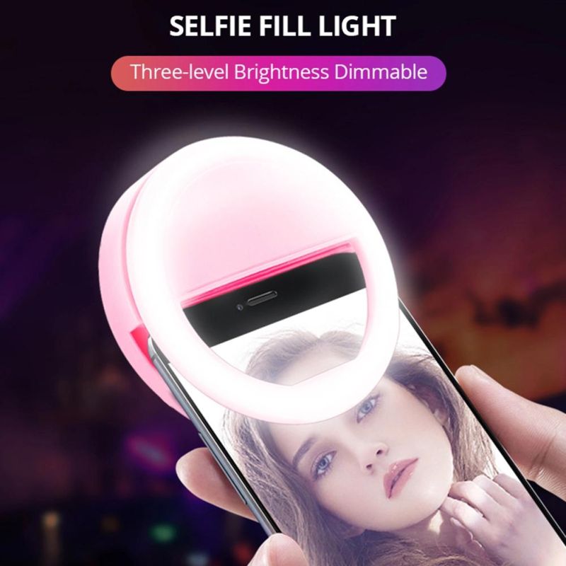 Portable Ring Fill Light Mini LED Selfie Flash Ring Fill Light