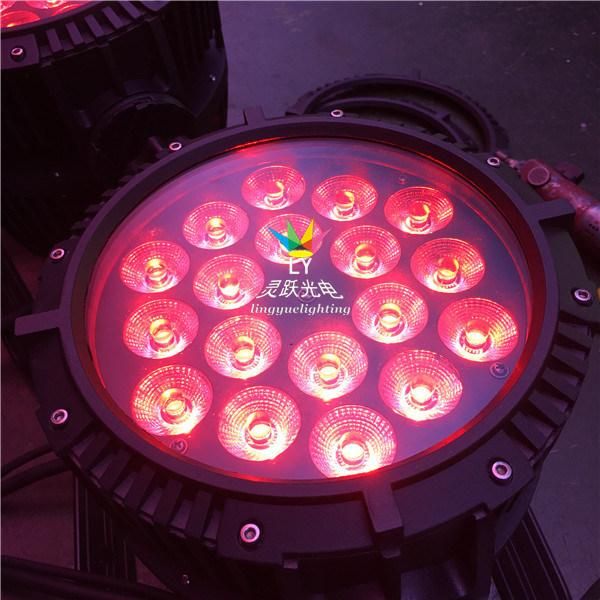 18X18W PAR 64 LED IP65 Rgbwauv Stage Lighting