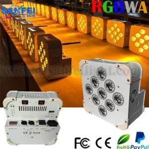 LED PAR 9PCS*10W 5 In1 Wireless Battery Stage Lighting