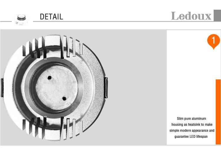 High Quality 6W 220V Recessed LED Spotlight Down-Lighting Cabinet COB LED Light
