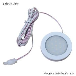 Mat Plastic White Round Cabinet Light 12V 1.5W SMD LED
