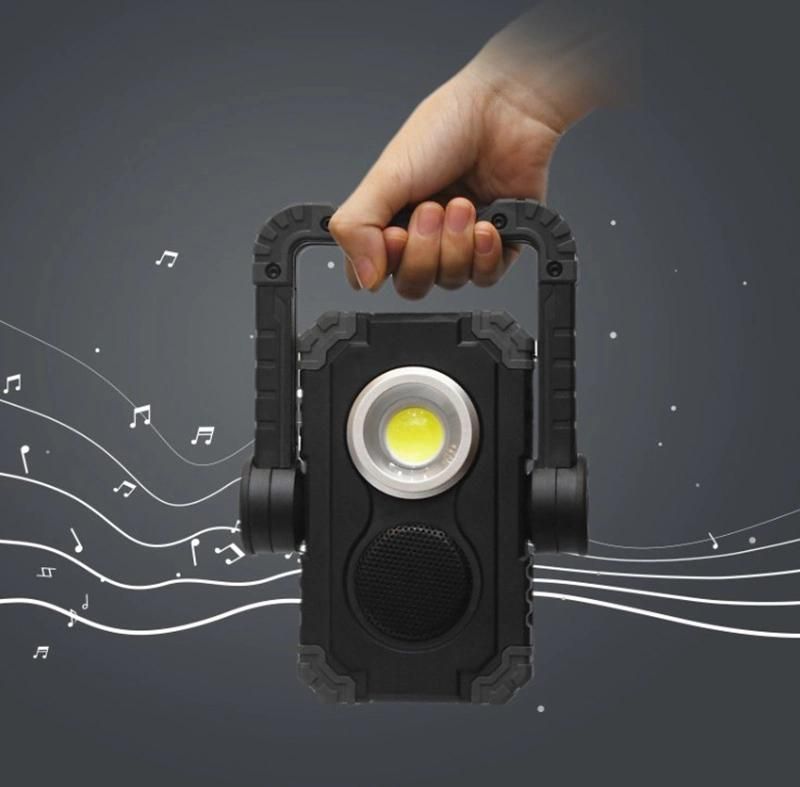 Car Portable Bluetooth Speaker Rechargeable 10W Work Light for Truck