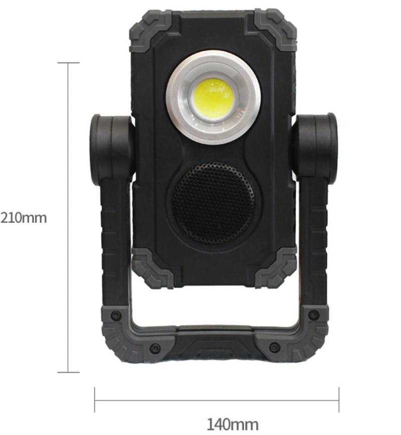 Car Portable Bluetooth Speaker Rechargeable 10W Work Light for Truck