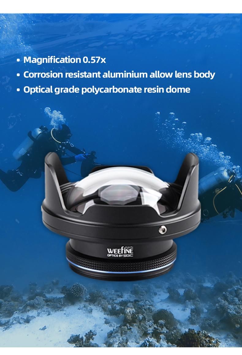 Weefine OEM/ODM Customized Fisheye Wide Angle Lens for Sea Diving with CE&RoHS Certifiacte