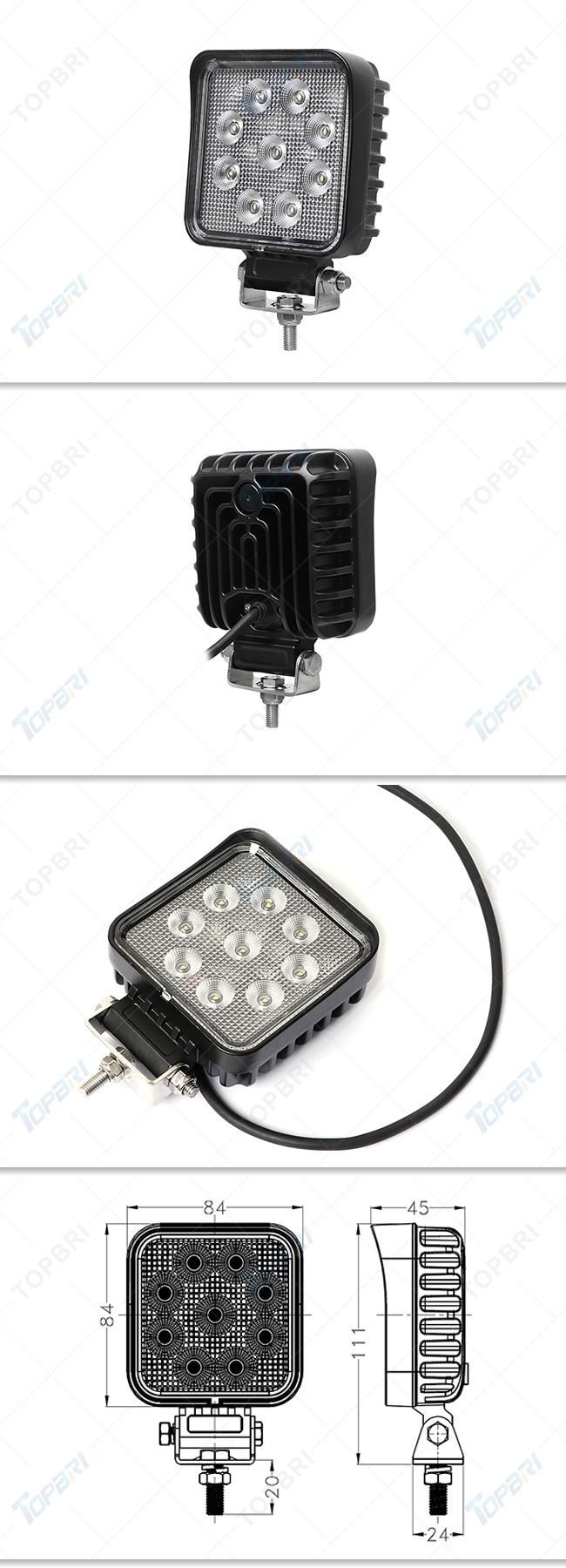 27W Auto Car Motorcycle Light 3.3inch Mini LED Work Driving Light for Offroad Truck