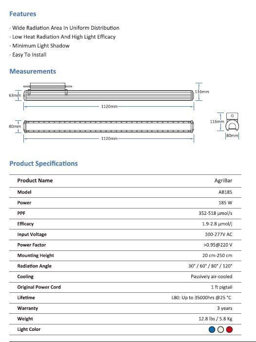 ISO Manufacturer 2020 LED Grow Light for Veg/Bloom