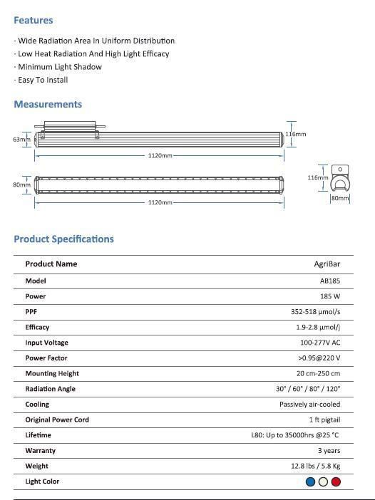 ISO Manufacturer 2020 LED Grow Light for Veg/Bloom