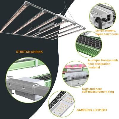 Retractable Strip Spider Commercial Foldable Lamp Spectrum Indoor UV IR Pvisung Sulight Plant Lm301b LED Grow Light Bar