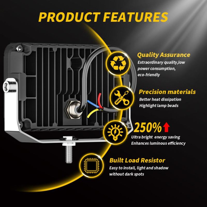 Dxz 5inch 27LED 81W Driving Light Private Model High Power Combo Spot Beam DRL Lamp Auto Car Lights Marine Boat Offroad for Truck