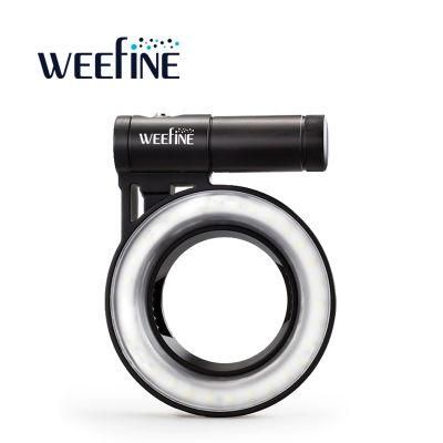 Weefine Brand Ring Light 3000 Lumens with Flash Mode Underwater for Macro Photos with Any Camera From Compact to DSLR