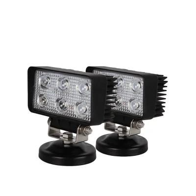 LED Work Light 18W Black LED Driving Light Round Spotflood for 4X4 Car Truck off Road ATV SUV