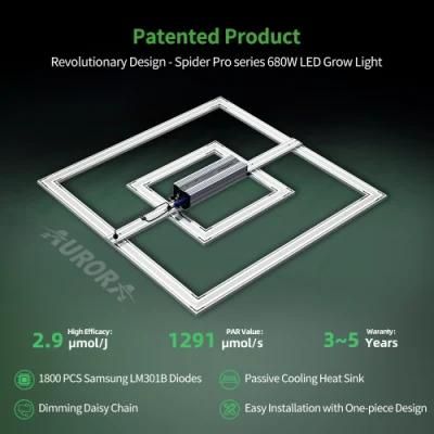 Unique Design Indoor Grow Light Full Spectrum 680W High Power Dimmable Hydroponics LED Grow Light