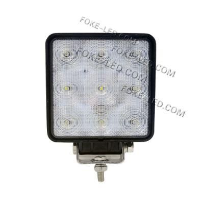 4.5 Inch Square 27W Auto LED Tractor Work Lamp