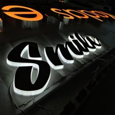 Custom 3D LED Letter Sign Backlit Channel Acrylic LED Sign