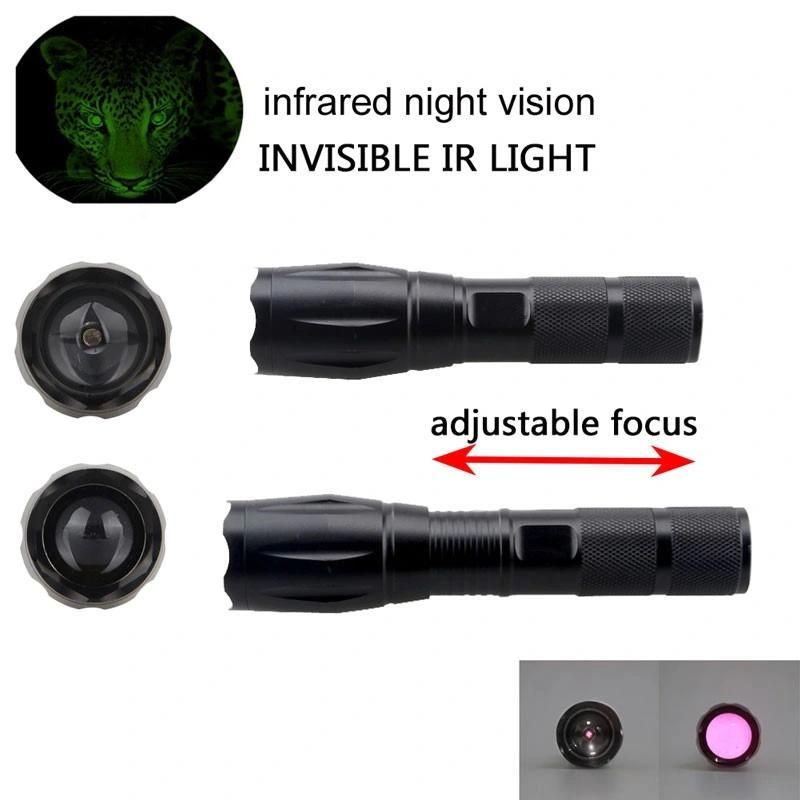 Infrared IR850nm Night Vision Device Fill Light Zoom LED Flashlight