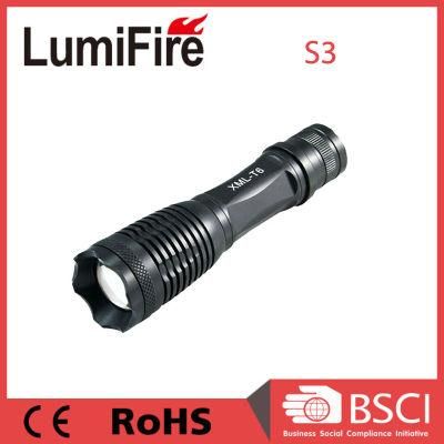18650 Rechargeable Telescopic CREE Xm-L T6 High Power Flashlight