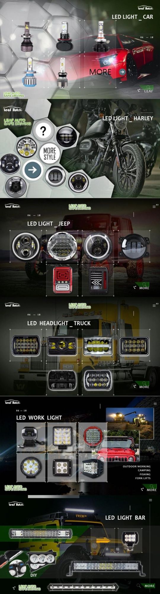 18W 4 Inch LED Work Light, Roof Light, off-Road Light. Inspection Lights, Headlights