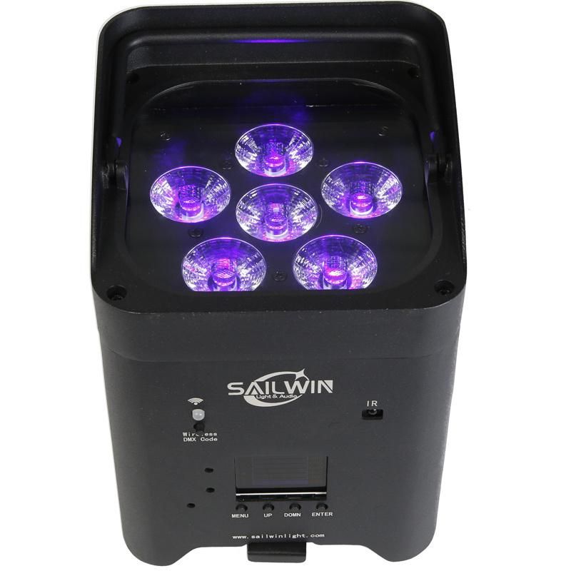 EU Stock 6X18W APP Mobile Battery Powered Stage LED Uplight