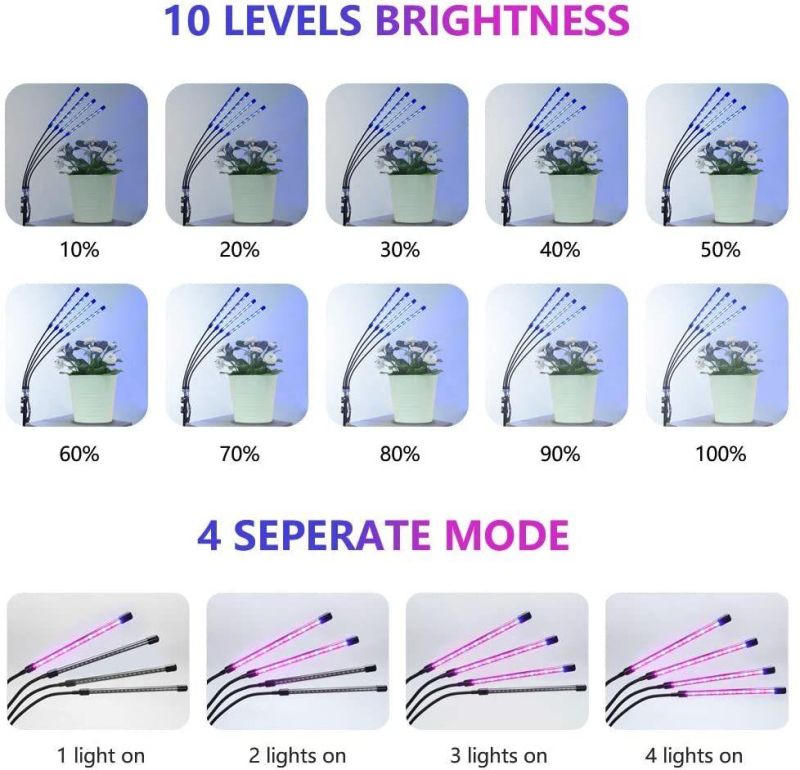 2021 Tripod Stand New Product Dimmable LED Grow Light Plant Growth Lamp 40W for Indoor Garden USB LED Grow Lighting