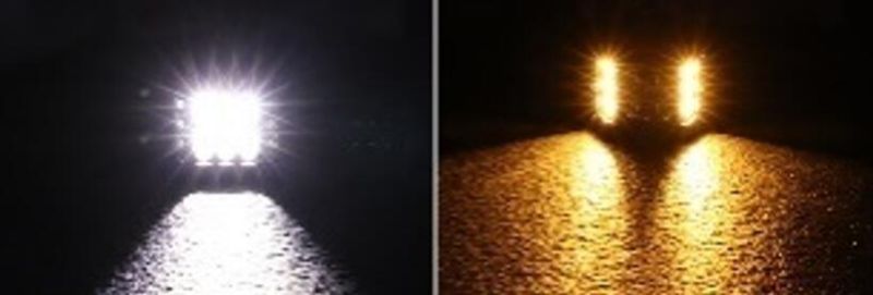 Lmusonu New Strobe Flashlight CREE LED Work Light K1260d 3.5 Inch 36W White/Yellow Color