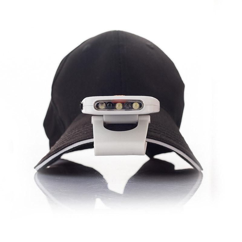 Mini 3LED Infrared Sensor Headlight USB Rechargeable Headlamp Cap Lamp Light