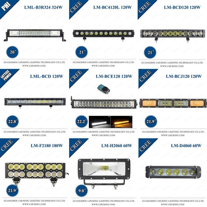 Lmusonu G7 New 15W 30W 60W 90W 120W 135W 180W 240W 6D Lens CREE LED Bar Lights Straight Single Row for Offroad Car Truck Vehicles