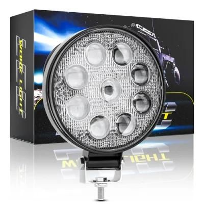 Dxz 4inch 9LED 27W 25mm LED Work Light Convex Mirror Offroad Vehicle Bulb Truck Lamp 12V 24V