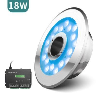 18W RGB IP68 Structure Waterproof DMX512 Control LED Fountain Lights