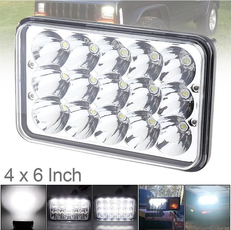 Rectangular Epistar 3030 CREE Headlamp Faros LED Focos Ford Probe Chevy Oldsmobile Cutlass Hi/Lo Sealed Beam Replace Projector Faros LED 4X6 Inch LED Headlight